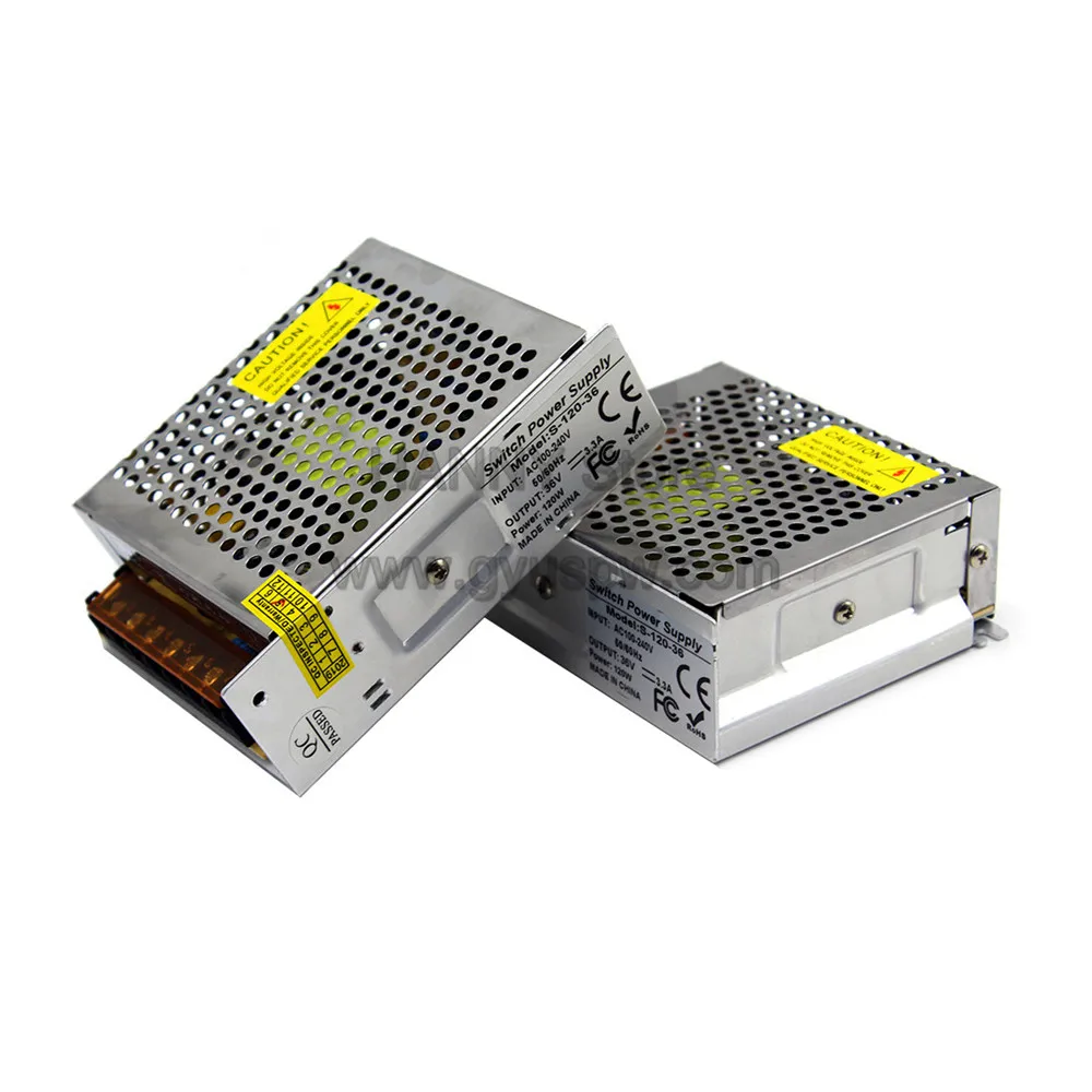 Переменный DC36V 3.3A 120W импульсный источник питания 110V 220V ac-dc 36V SMPS для светодиодной полосы света дисплей CCTV реклама шаговый