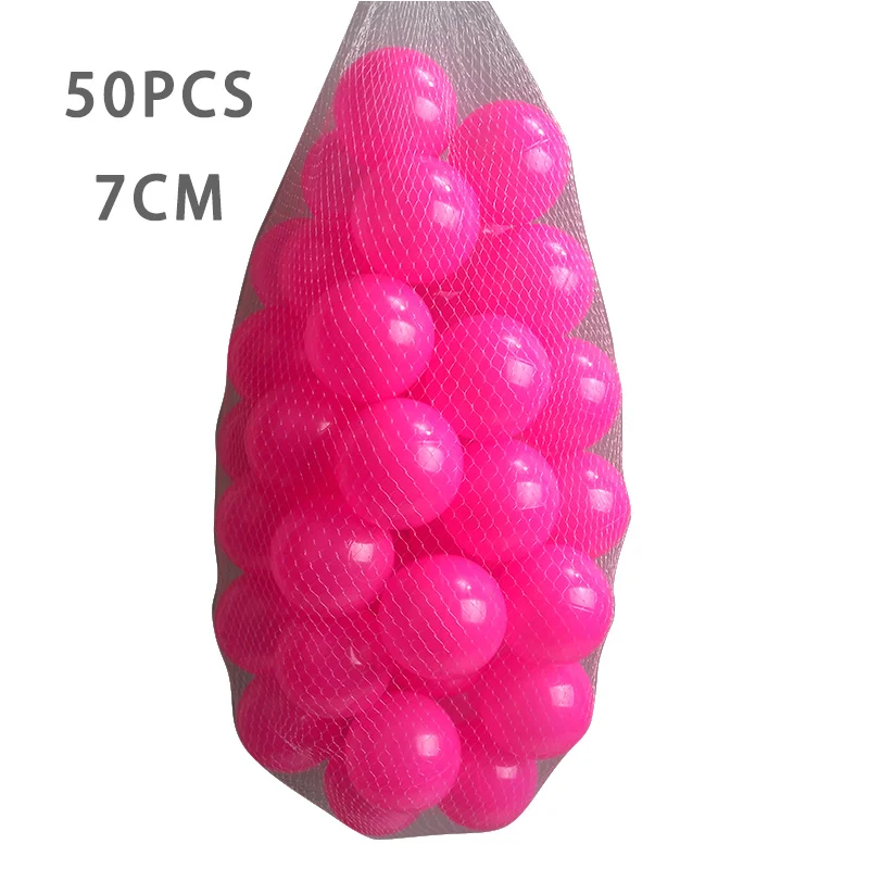 WJ3709PINK 50 шт. 7 см шарики экологически чистый мяч игрушки для бассейна красочные шары для сухого бассейна мягкий пластиковый Океанский шар Забавный малыш плавательный бассейн Пита игрушка подарок - Цвет: WJ3709PINK