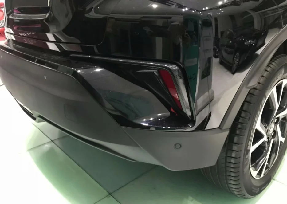 2 шт. для Toyota C-HR CHR- автомобильный хромированный Стайлинг абс задний противотуманный светильник, наклейки, Внешнее украшение, авто аксессуары
