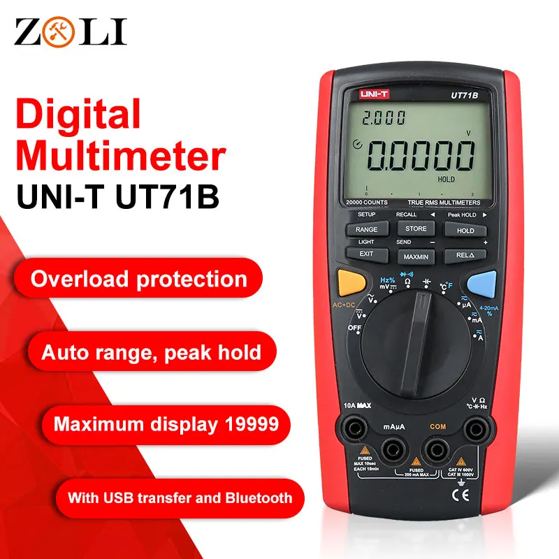 UNI-T UT71A/UT71B Средний размер Интеллектуальные цифровые мультиметры AC/DC Цифровой