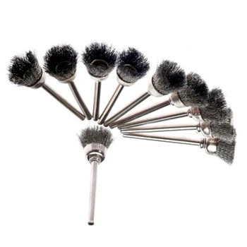 

3 Mm (0.12 Inch) Mini Wire Brush Wheel Steel Brush For Power Rotary Tools Kit