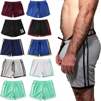 

2020 Summer Mesh Gym Sports Shorts Mens Sports Training Bodybuilding Summer Shorts Workout Fitness GYM Shorts