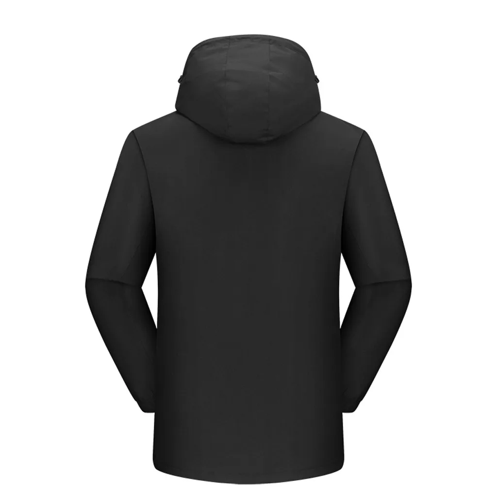 Men Waterproof Hoodie Jacket Detachable Breathable Sport Two-piece Set Outdoor Coat XL-5XL Plus Size chaqueta hombre winter