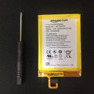 Высокое качество замена Батарея 1320 мА-ч для Kindle Paperwhite NM460GZ 58-000056 MC-305070 S13-R2 S13-R2-A |