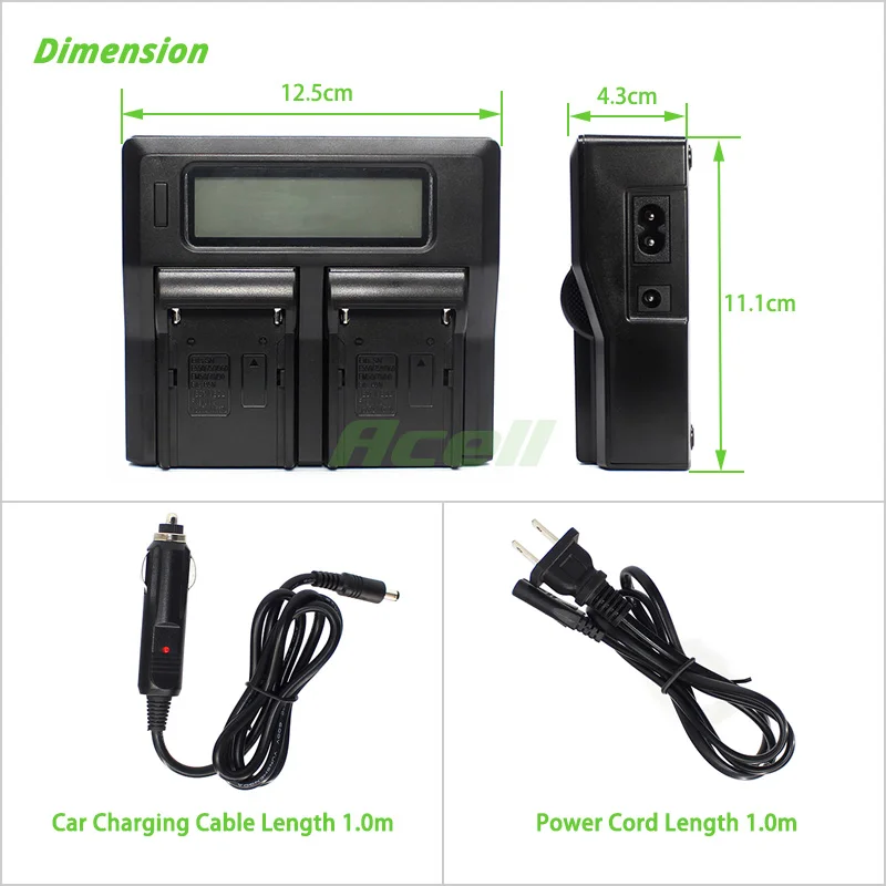 ЖК двойная батарея быстрое зарядное устройство для Panasonic AG VBR59 VBR89 VBR118 VW VBD29 VBD58 VBD78