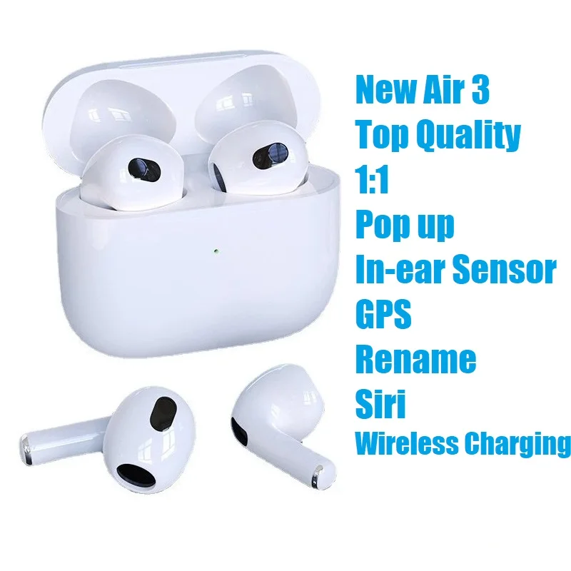 Air Pro 3 4 Wireless Earphones 1:1 TWS Bluetooth Earbuds Noise Cancelling Sport Headphones Game Headset For iPhone Android Phone |