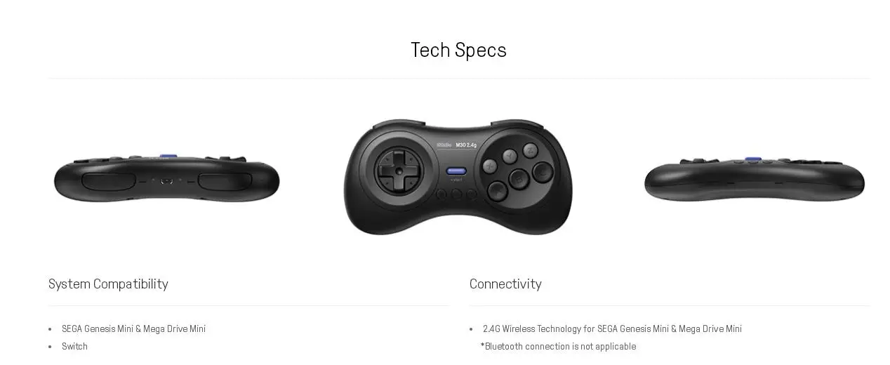 8bitdo M30 2,4G Беспроводной игрового контроллера геймпад для sega Genesis мини и игры sega Mega Drive Мини-sega Genesis или nintendo переключатель