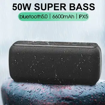 

50W bluetooth Speaker Column Soundbar Portable bluetooth 5.0 IPX5 Waterproof TWS Heavy Bass Loundspeaker Subwoofer Boomboxes