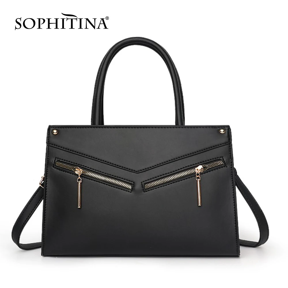 Модные дамские сумочки SOPHITINA элегантные однотонные высококачественные Прошитые