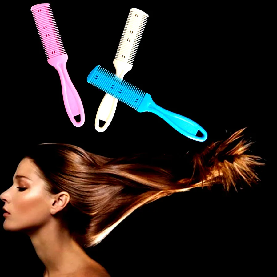 

Hairdressing Hair Styling Tools Cutting Thinning Comb Trimmer with Double Razor Blade knife cutting shears scissors barbershop