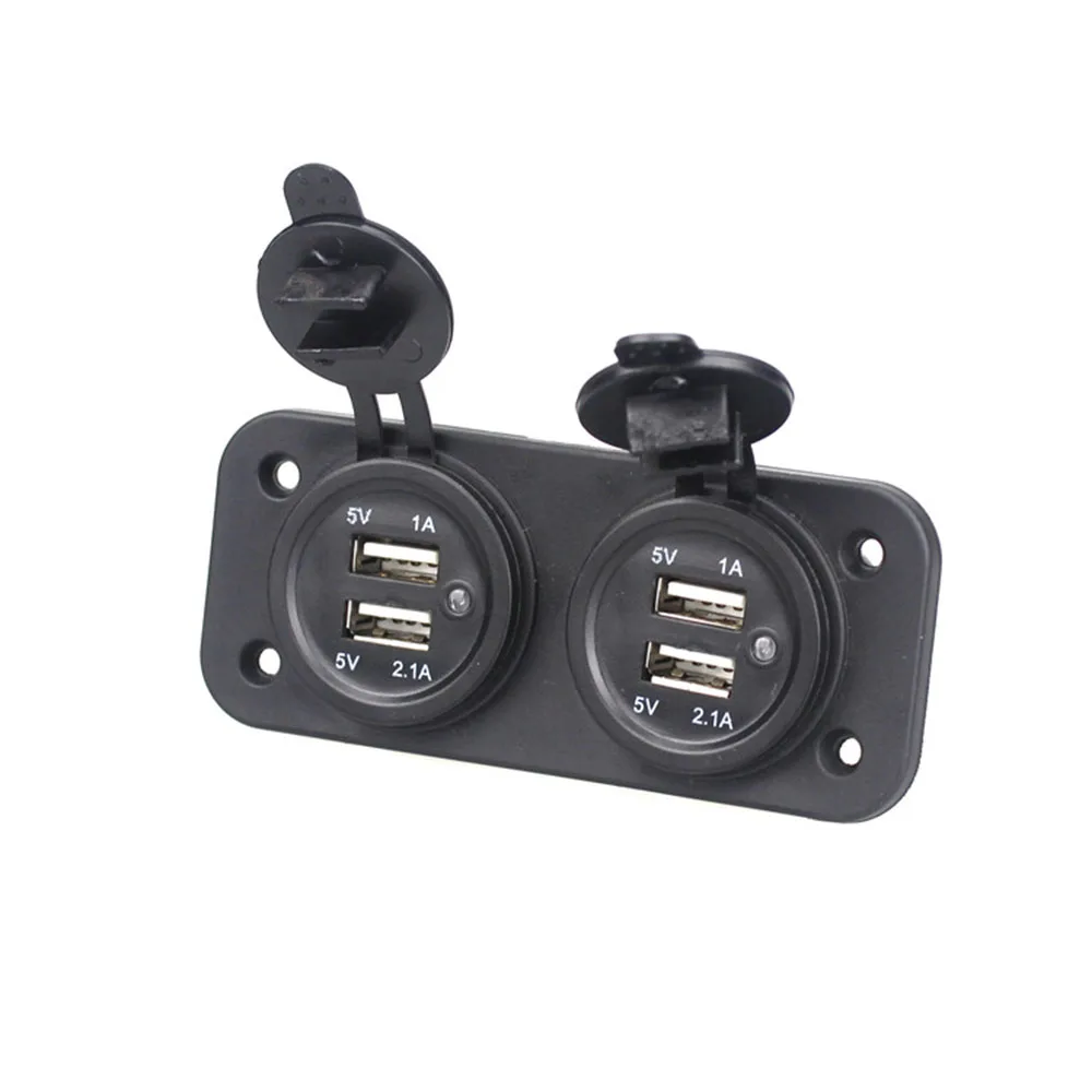 12-24V 4-портовый 5 V/3.1A Адаптер Питания Зарядных порта USB для автомобиля Зарядное устройство двойная розетка Панель для автомобилей Boat водный мотоцикл RV ATV