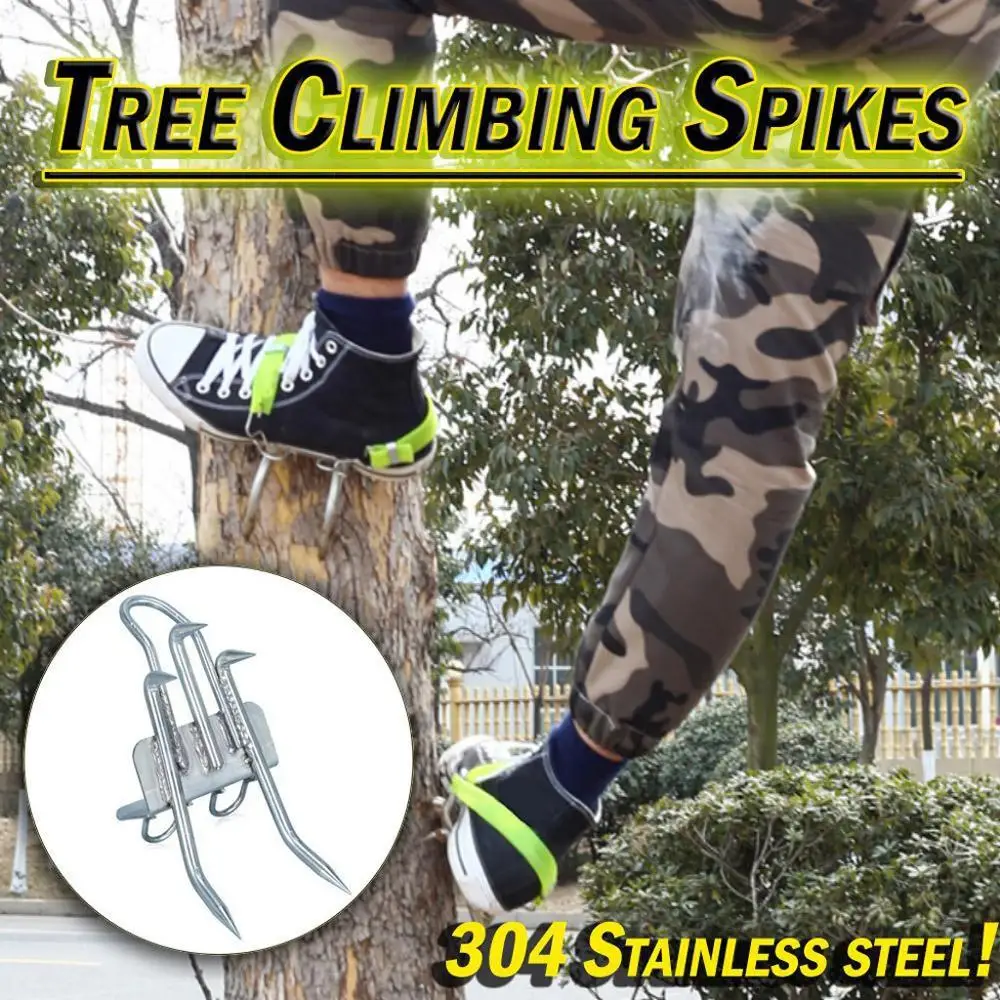 

4pcs Tree-climbing tool 304 stainless steel picking fruit rod tree artifact climbing tree jungle survival picking 20O25