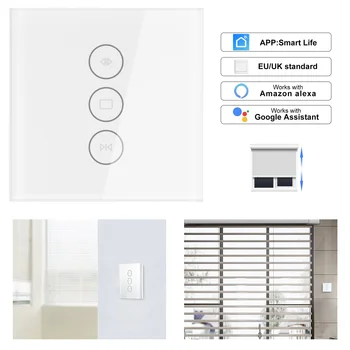 

Smart Home Tuya Smart Life WiFi Curtain Blind Switch for Roller Shutter Electric motor Voice Control by Google Home Alexa Echo