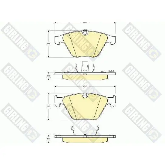 Колодки тормозные BMW E60/E61/E65 передние GIRLING 6114982 | Автомобили и мотоциклы