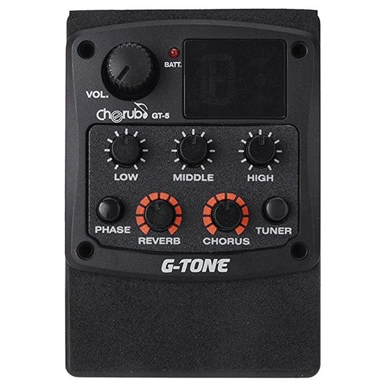 

Cherub GT-5 Acoustic Guitar 3-Band EQ with built-in Chromatic tuner and Phase, Reverb, Chrous Effects