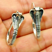 Панк женские серьги Кобра Кулон золото серебро серьги набор персонализированные женские серьги гвоздики одежда ювелирные аксессуары