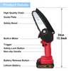 Mini Electric Saw 4 Inch With Battery Indicator Rechargeable Portable Woodworking Garden Tools For Izumi Tomo 24V Battery 2