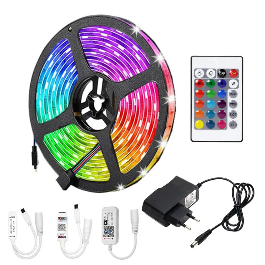 

Гибкая светодиодная лента RGB 5050 SMD, 5/10/15 м, 12 В постоянного тока