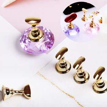 

Nail Display Stand False Nail Display Stable Stands Purple Pink Colorful Glass Display Shelf DIY Nail Art Accessories Tool