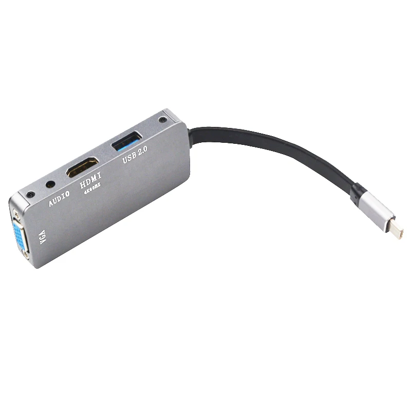 Usb C type C к Hdmi Vga 3,5 мм аудио адаптер 3 в 1 Usb 3,1 usb-c конвертер кабель для ноутбука Macbook Google