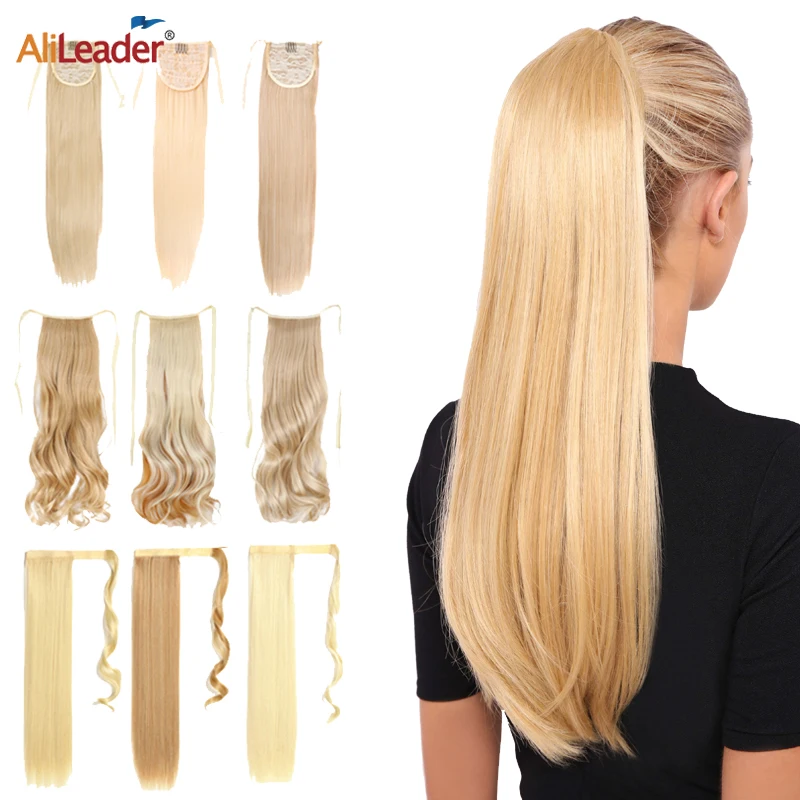 

Synthetic Long Ponytails Extensions 40/50/55Inch Long Straight Ponytail Clip On Short Pony Tail Extensions For Women Ombre