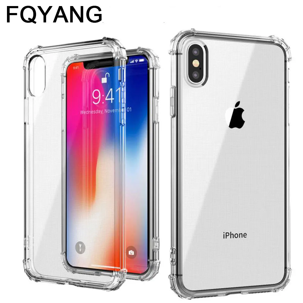 

Heavy Duty Protection Phone Case For iPhone XR XS Max X 6S 7 8 Plus Clear Silicon Soft Cover For iPhone 11 Pro MAX 2019