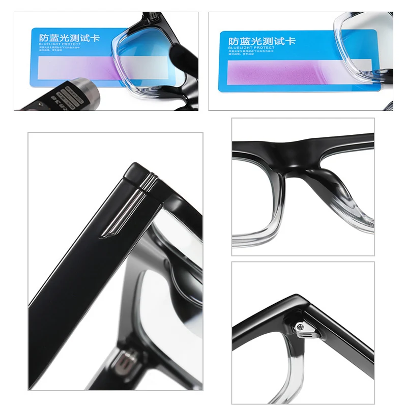 Eyeglasses Frames Eyeglass Frames Square Eyeglasses Optical Glasses Retro Square Clear Anti-Blu-Ray Eyewear TR90 Women Glasses Frame Fashion Men Optical Eyeglasses Frame Computer Goggles