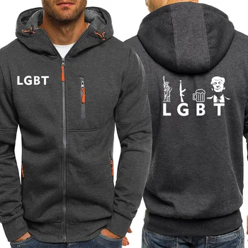 

Liberty Guns Mens Hoodies Autumn New 2019 Casual Jackets Zipper Hip Hop Sportswear Fleece Coat Long Sleeve Hooded Sweatshirts