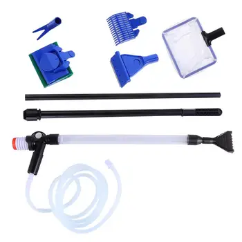 

2 Sets Fish Tank Gravel Cleaner Water Changer With Fish Tank Cleaner Brush Fish Tank Cleaning Utensils