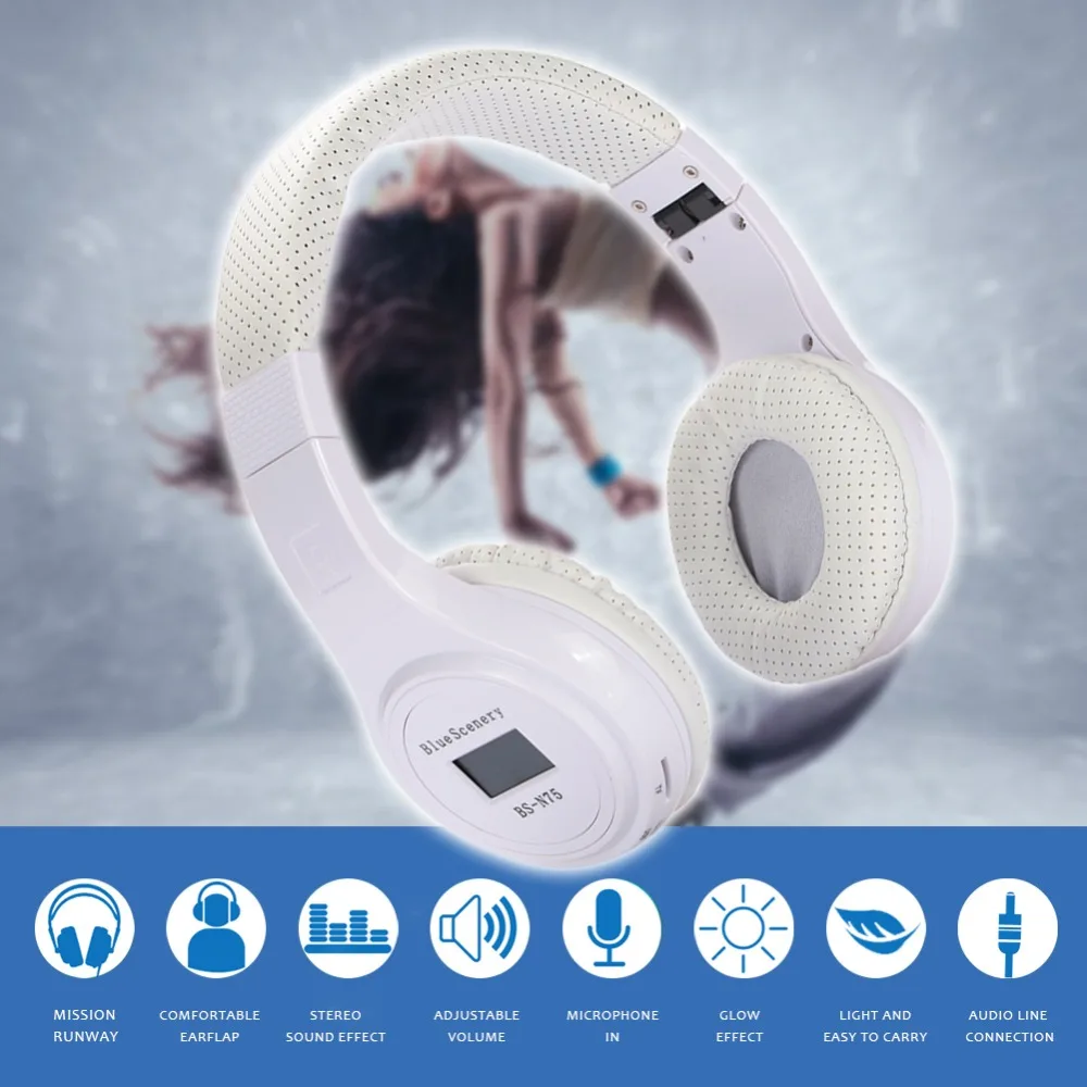 N75 гарнитура Bluetooth гарнитура с дисплеем/картой/mp3/FM сумка снижение объемного звука для MP3 ПК ноутбук смартфон бас