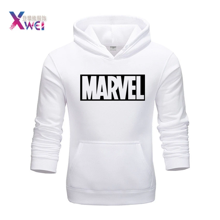 Xwei, новинка, Осенние брендовые толстовки для мужчин, высокое качество, MARVEL, с буквенным принтом, модные мужские толстовки, спортивные, повседневные, с капюшоном, в стиле хип-хоп - Цвет: white