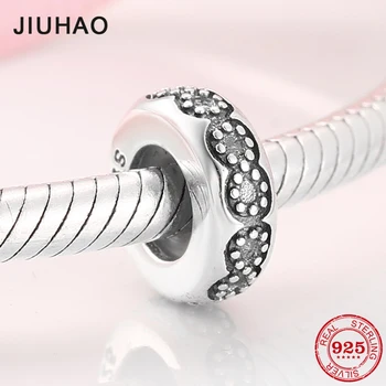 

Real 925 Sterling Silver Spacer Engrave Everlasting Charm beads fit Original charms European 925 Bracelet Bangles Jewelry