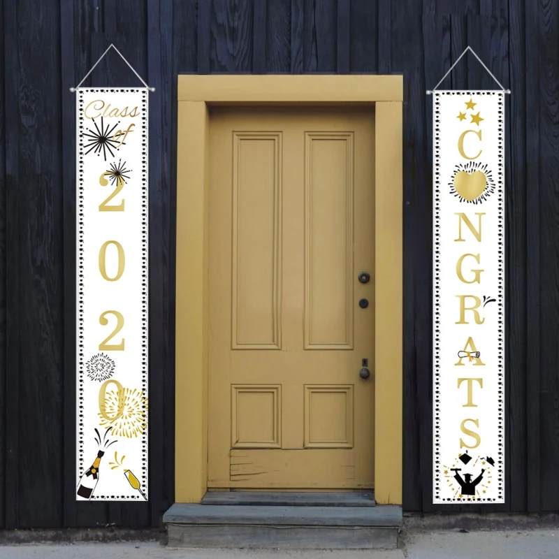 

2020 Congrats Graduation Season Couplets Graduation Season Background Wall Curtain Hangings Classroom Layout Door Banner Decor