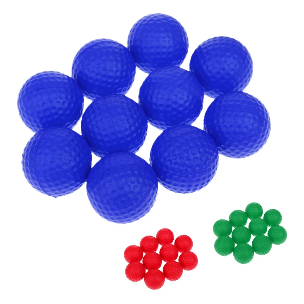 30 Pieces PU Foam Sponge Soft Elastic Golf Balls Indoor Outdoor Golf Training Aid Balls Mixed Color Golf Accessories