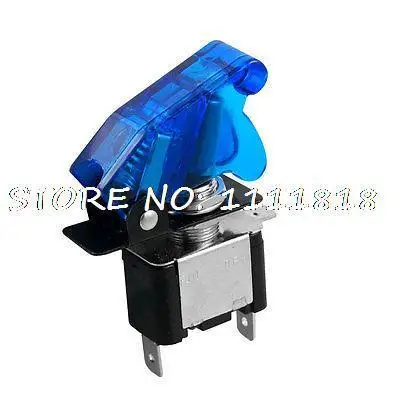 

20A 12V SPST 2 Position Toggle Switch w Blue Flip Cover