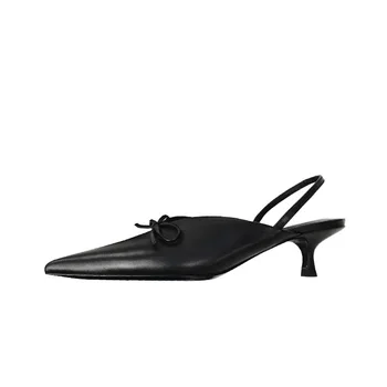 

Women's Shoes Genuine Hapucky Leather Ladies Shoes New Fashion Low Heels Pumps Hot Sell Pointed Toe Shoes For Women Large Size