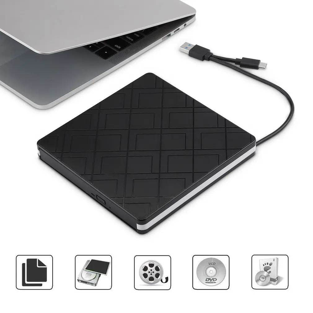 2020 абсолютно новый стиль USB3.0 высокоскоростной черный внешний комбо оптический