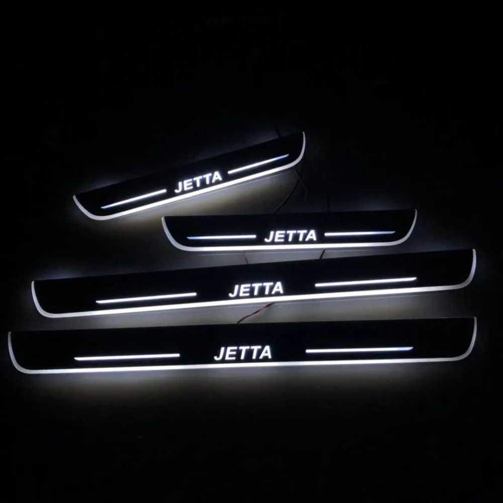 RQXR светодиодные накладки на пороги для Volkswagen Jetta плоские накладки фиксированный светильник, 4 шт