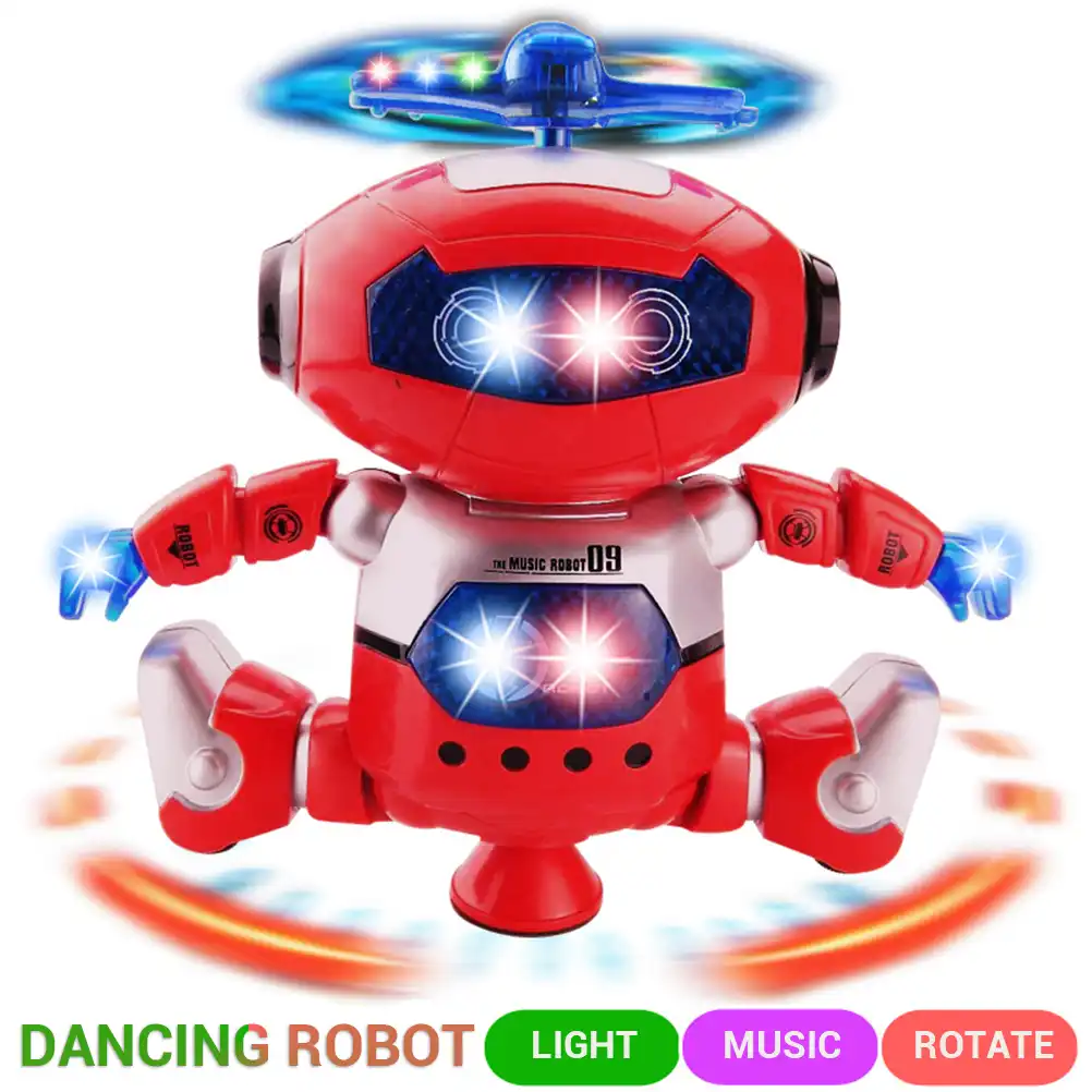 dancing robot toy with music & flashing light