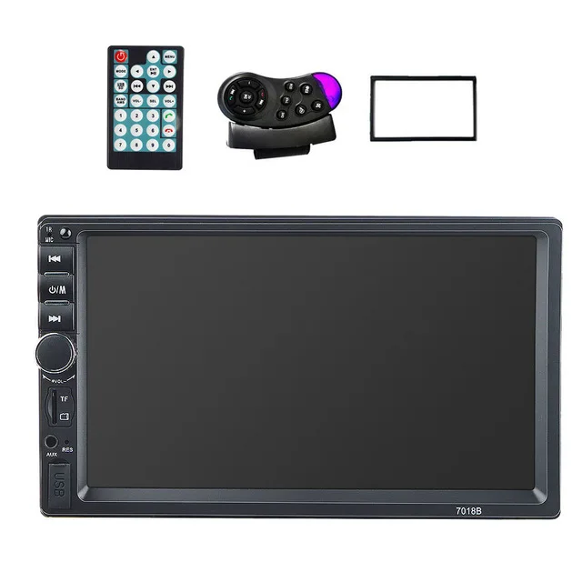 remote and frame Автомобильная Радио 2 Din MP5 плеер общий 7 ''дюймовый HD lcd сенсорный экран аудиоплеер bluetooth поддержка камеры заднего вида+ Рулевое колесо - Цвет: remote and frame