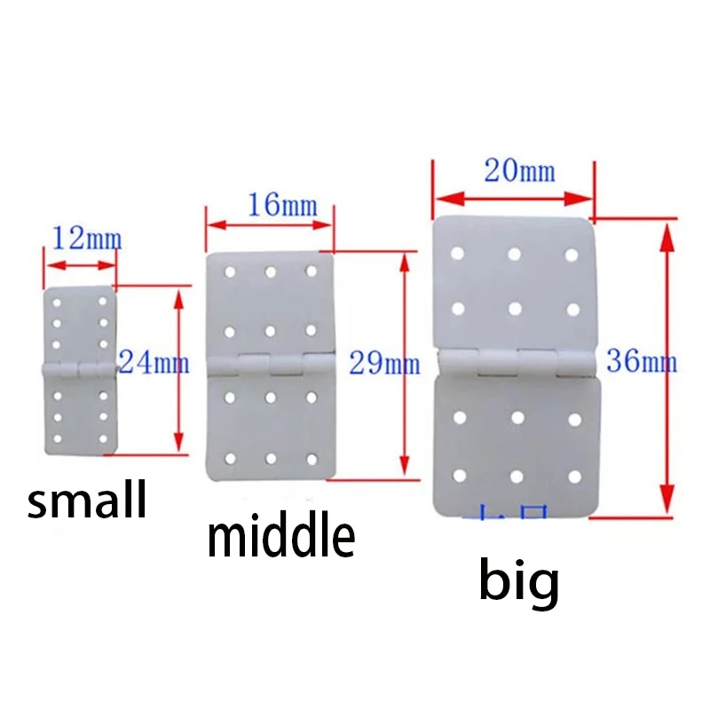 20pcs/lot Nylon & Pinned Hinge Board 20x36mm/16x29mm/12x24mm For RC Airplane KT Drone Parts Model Replacement