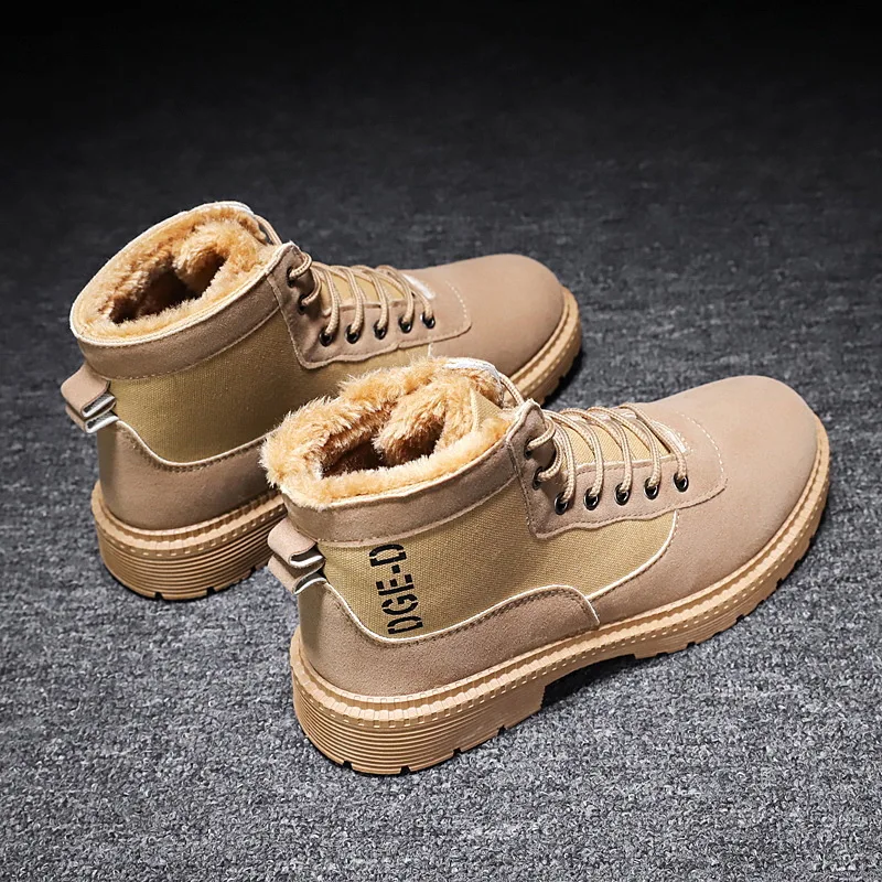 

New Men Fashion Lace-up Ankle Boots High Quality Men British Boot Autumn Winter Male Botas Waterproof Outdoor Men Shoes