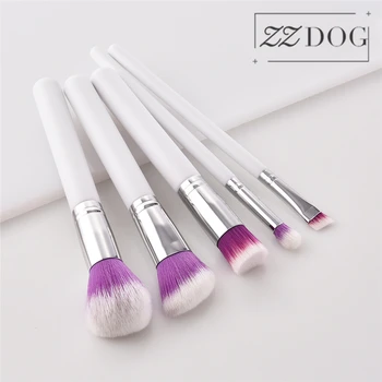 

ZZDOG 5Pcs Professional Makeup Brush Set Fluffy Powder Foundation Blush Eyeshadow Brush Long Wooden Handle Cosmetic Beauty Tools