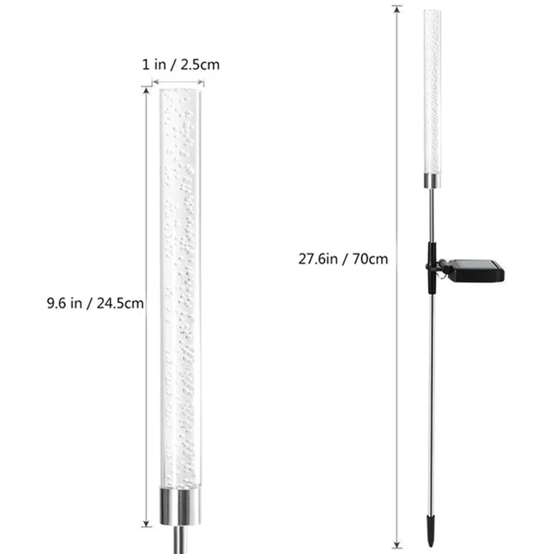 RGB Solar  Garden Lights Outdoor 2/4pcs Solar Bubbles Stick Light Color Changing Waterproof Landscape Decoration Night Light