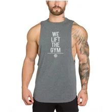 Летний жилет для бега, спортивный топ для бодибилдинга, Мужская хлопковая футболка без рукавов для спортзала, футболка для фитнеса