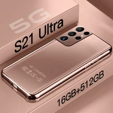 Smartphone S21 Ultra Android, version globale, 16 go + 512 go, 7.3 pouces, téléphone portable, réseau 5G, 24 + 48mp, nouvelle version
