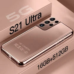 Smartphone S21 Ultra Android, version globale, 16 go + 512 go, 7.3 pouces, téléphone portable, réseau 5G, 24 + 48mp, nouvelle version 