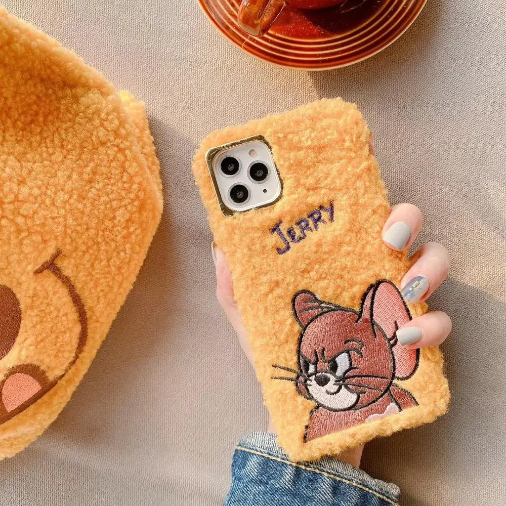 Для iPhone 11 Pro Max X XS XR Duffy Bear Monsters Tom Jerry Forky меховой пушистый теплый чехол для iPhone 7 8 Plus - Цвет: 2