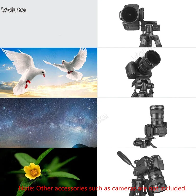 Tripod Z666 Professional Portable Travel Aluminium Camera Tripod Accessories Stand with Pan Head for C Dslr Camera CD50 T07 ZZ1