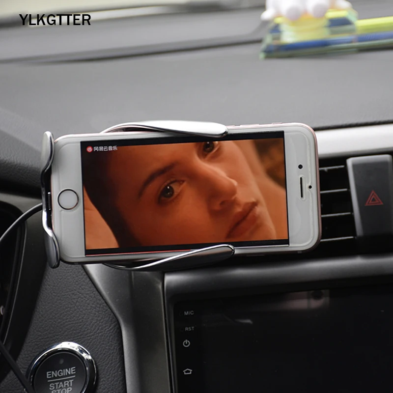 YLKGTTER Автоматическая Индукционная зарядная станция для телефона для iPhone XR 8 Plus xiaomi mi note 10 mi 9 автомобильное зарядное устройство держатель QI соглашение